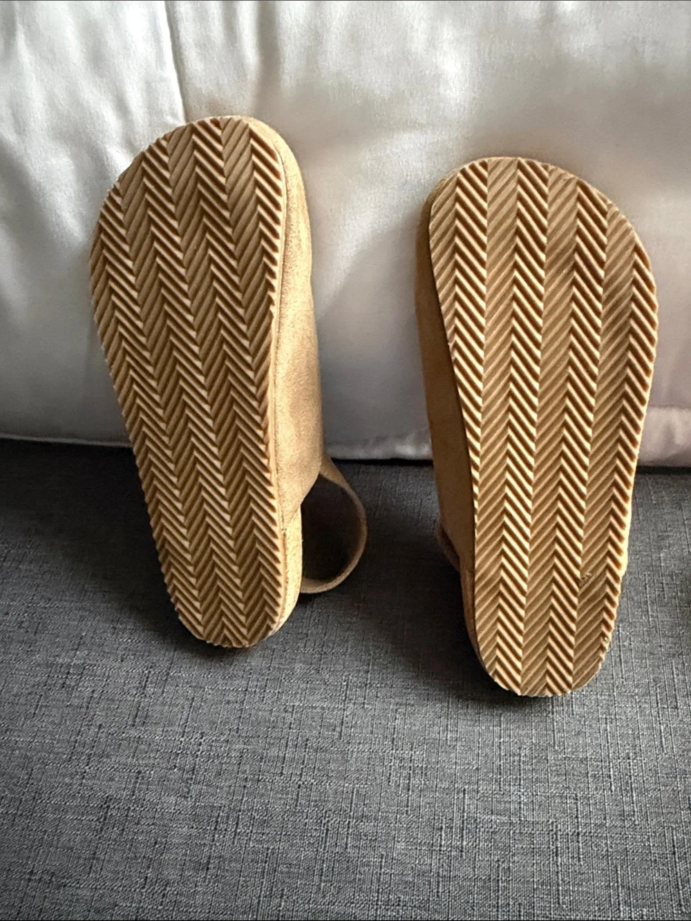 H&M Tan Suede Slingback Clog Mules